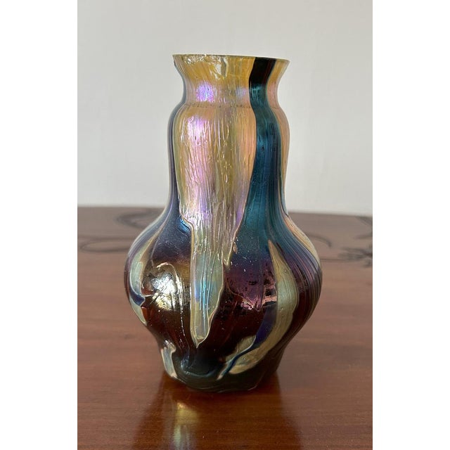 Art Nouveau Iridescent Glass Vase, 1890s For Sale - Image 13 of 18