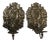 Antique Silvered Bronze Candle Wall Sconces For Sale