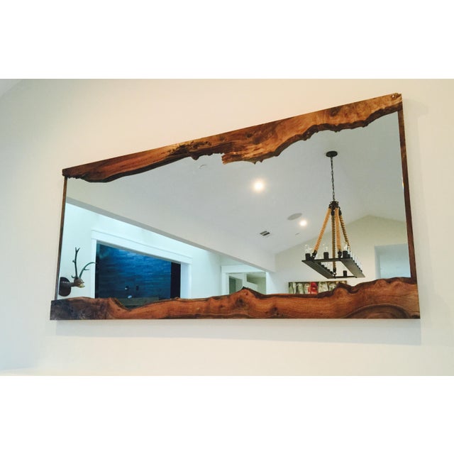 Live Edge Framed Mirror Black Walnut Chairish