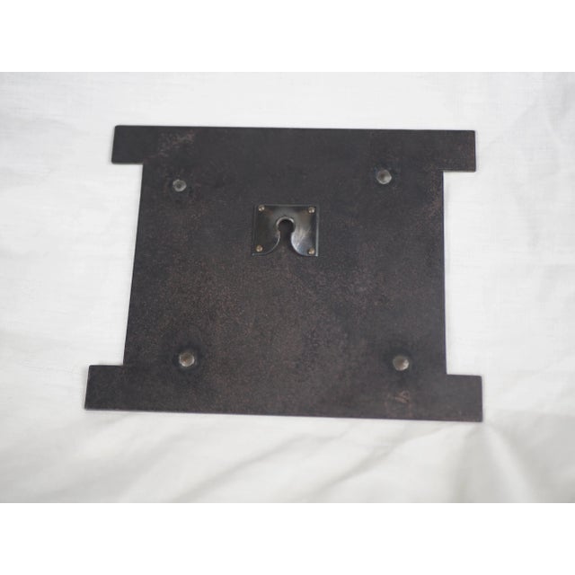 Blue 1970s Wall Enamel on Copper With Egyptian Pattern For Sale - Image 8 of 11