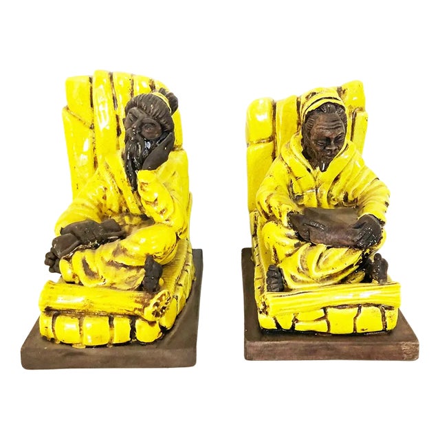 Ceramic Bookends, Set of 2 For Sale