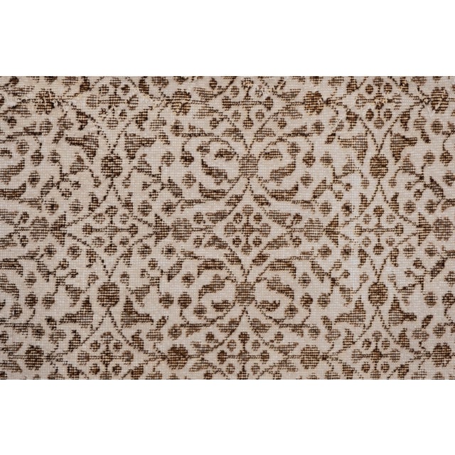 Camel Vintage Floral Oversize Turkish Oushak Rug- 6'9'' X 9'12'' For Sale - Image 8 of 12