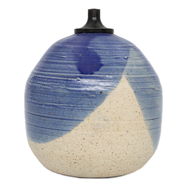 Scandinavian Oil Lamp in Ceramic For Sale