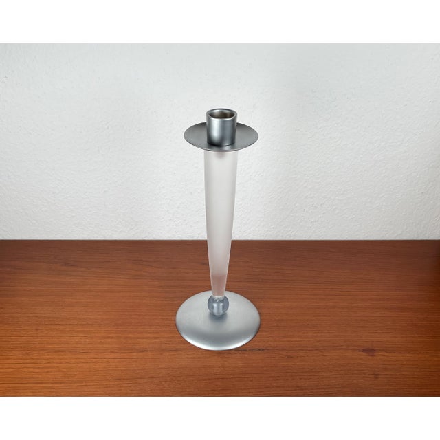 Postmodern Acrylic and Aluminum Candleholder, 1980s For Sale - Image 13 of 13