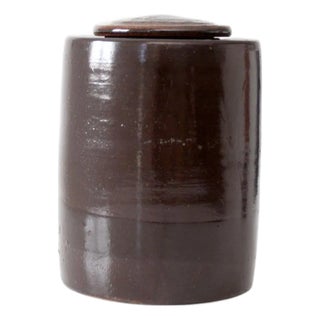 Vintage Studio Pottery Lidded Canister For Sale