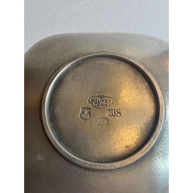 Swedish Modern Pewter Bowl attributed to Edvin Ollers for Schreuder & Olsson, 1938 For Sale - Image 9 of 10