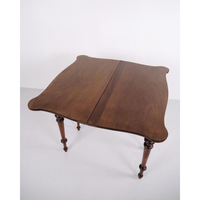 Wood Games Table in Polished Mahogany with Brass Mounts, 1860s For Sale - Image 7 of 11