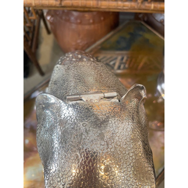 1970s Silver Fish Ice Bottle Cooler, Huge, Italian Silver Plate For Sale In West Palm - Image 6 of 15