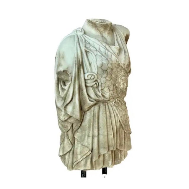 20th Century of Greek-Roman Marble Torso Sculpture. Torso of a man in contrapposto with clearly defined musculature....