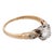 1930s Art Deco Diamond 14k Yellow Gold and Platinum Engagement Ring, Size 4.5 For Sale - Image 4 of 6