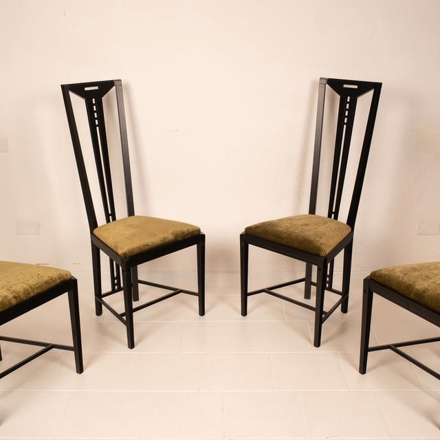 Gallery Chairs by Umberto Asnago and Ambrogio Pozzi for Giorgetti, 1975, Set of 4 For Sale - Image 6 of 18