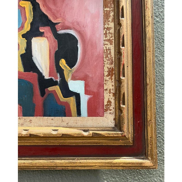 Vintage Original Abstract Oil on Canvas For Sale In West Palm - Image 6 of 12