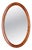 Oval Mirror with Walnut Frame, 1940s For Sale