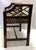 Vintage Fretwork Curved Arm Vanity Stool/ Bench With New Leopard Upholstery For Sale - Image 10 of 18