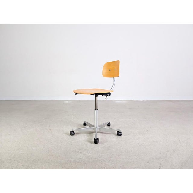 Fritz Hansen Kevi Design Office Chair in Wood by Jørgen Rasmussen for Fritz Hansen For Sale - Image 4 of 13