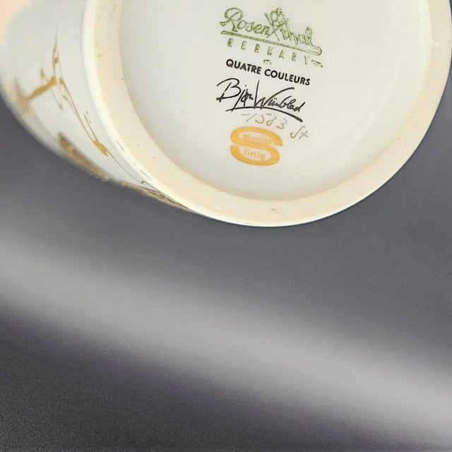 Ceramic Quatre Couleurs Vase in Porcelain by Bjorn Wiinblad for Rosenthal, 1960s For Sale - Image 7 of 8