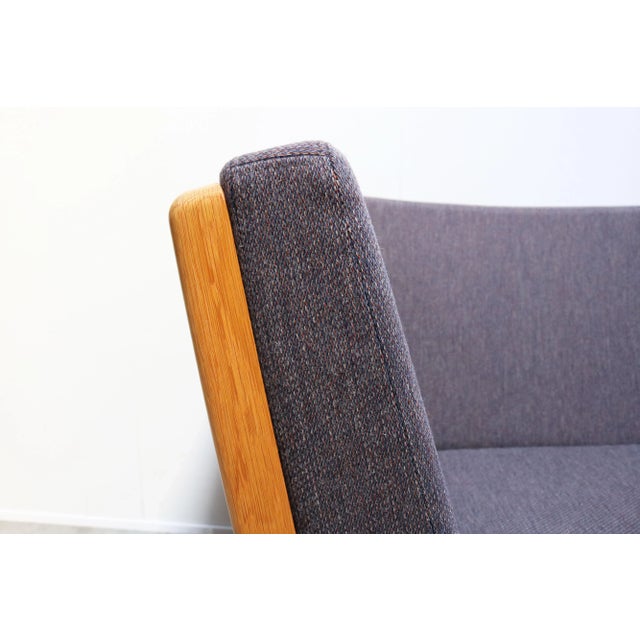 Large Blue Grey Modular GE 280 Oak Sofa by Hans J. Wegner for Getama, 1980s, Set of 7 For Sale - Image 14 of 17