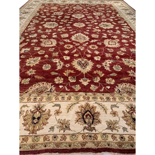 2010s Rust Color Fine Hand Knotted Farahan Design 10' X 14'2'' For Sale - Image 5 of 11