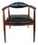 Mid 20th Century Mid Century " Model Casala" Teak Black Vinyl Armchair For Sale