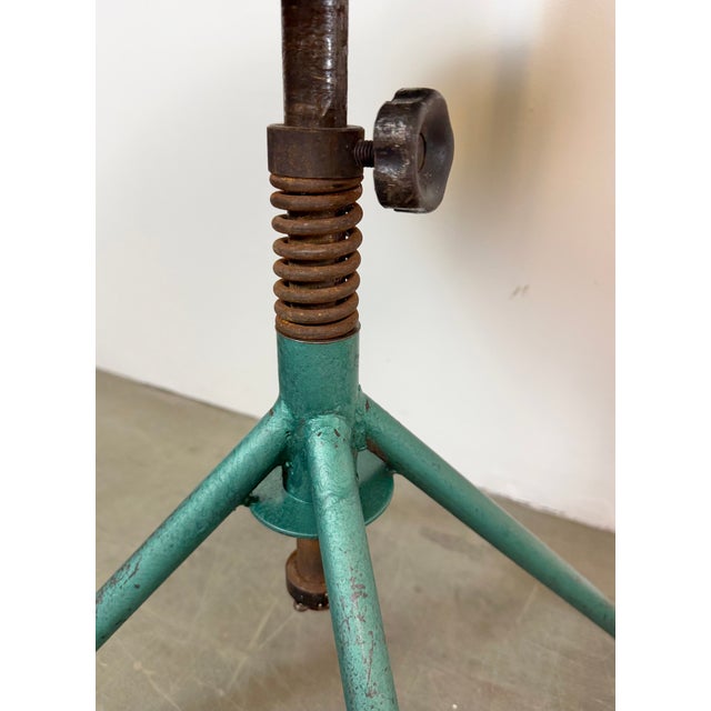 Industrial Dark Green Workshop Chair, 1950s For Sale - Image 17 of 18