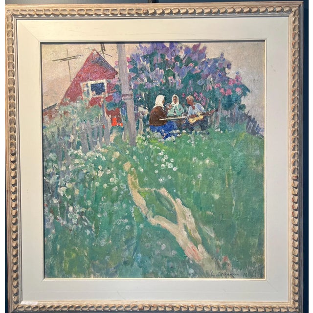 Gleb Savinov, Summer Evenings, Oil Painting, 1976, Framed For Sale - Image 6 of 6