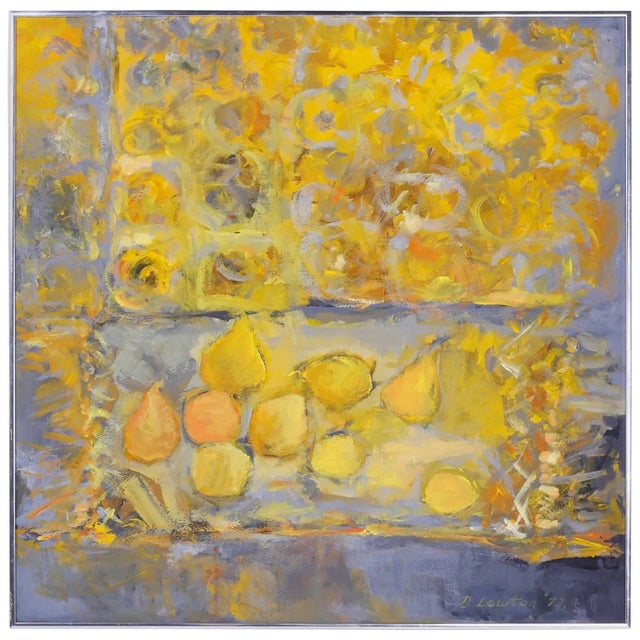 Paint Mid-Century Modern Abstract Acrylic Painting For Sale - Image 7 of 7