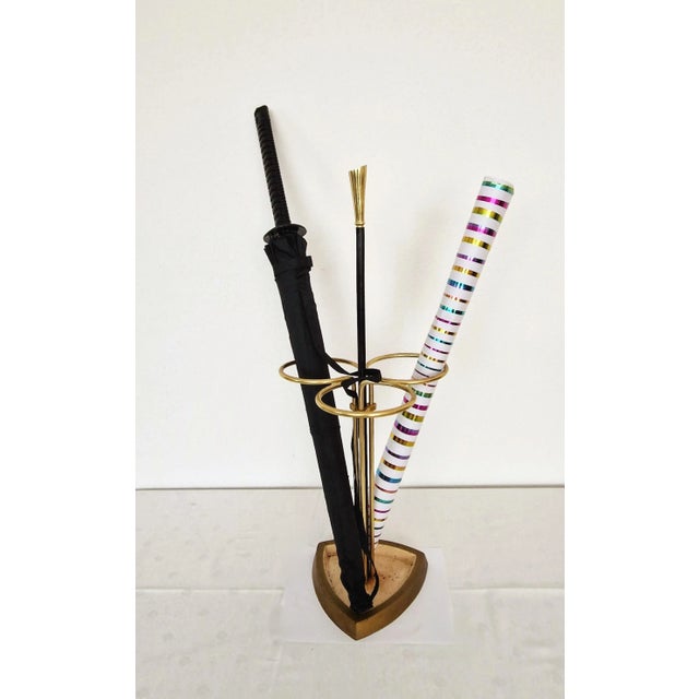 1960s Mid-Century Modern Brass Umbrella Stand For Sale - Image 12 of 12