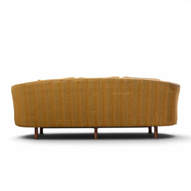 Edward Wormley for Dunbar Model 5244 Mid Century Mahogany Sofa For Sale In Chicago - Image 6 of 9