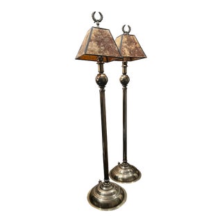 Pair of 1980s Candlestick Lamps For Sale