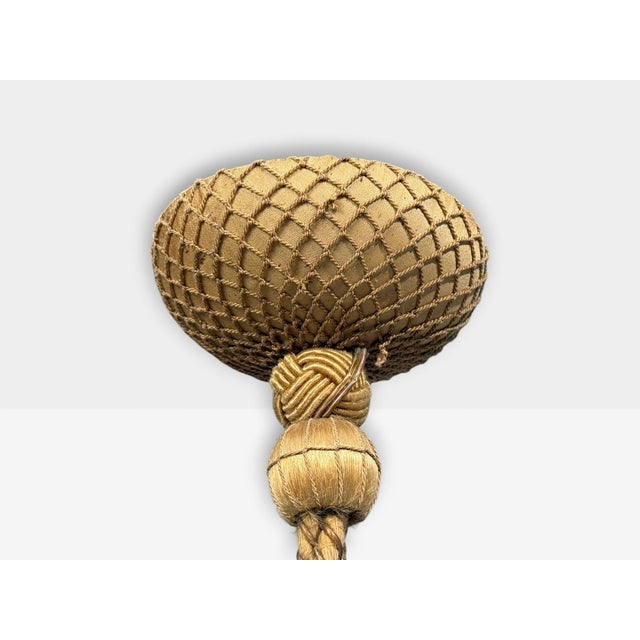 Swedish Art Deco, Pendant Light, Rope, Alabaster, Sweden, 1930s For Sale - Image 9 of 12