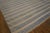 Ivory Striking Example of Minimalist With Multi Blue Stripe Dhurrie Style Antique Indian Cotton Rug For Sale - Image 8 of 11