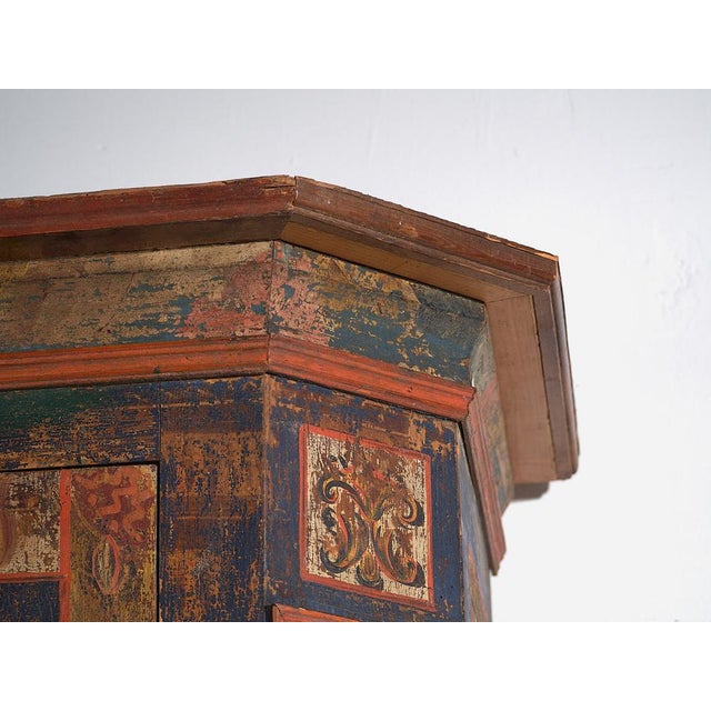 Antique Polychrome Wood Wardrobe For Sale - Image 16 of 18