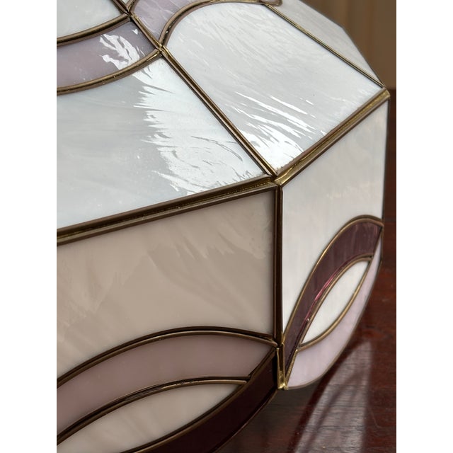 1970s Revival Slag Glass Pendant Light For Sale - Image 12 of 18