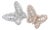 2.18ctw Diamond Butterfly Ring 18k White Rise Gold Size 6.5 Adjustable For Sale