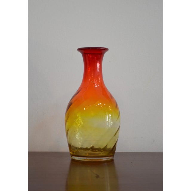 Mid-Century Modern Amberina Art Glass Vase by Blenko, 1960s For Sale - Image 3 of 9