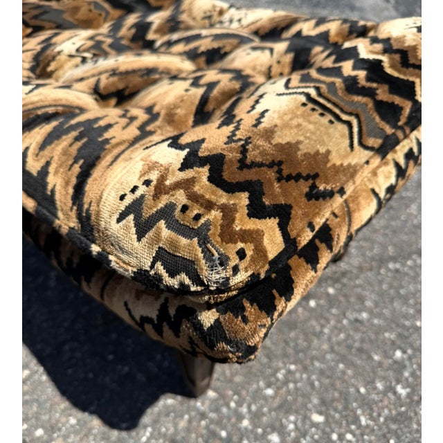 Mid Century Castro Convertible Tufted Lounge Chair & Otto For Sale - Image 9 of 11