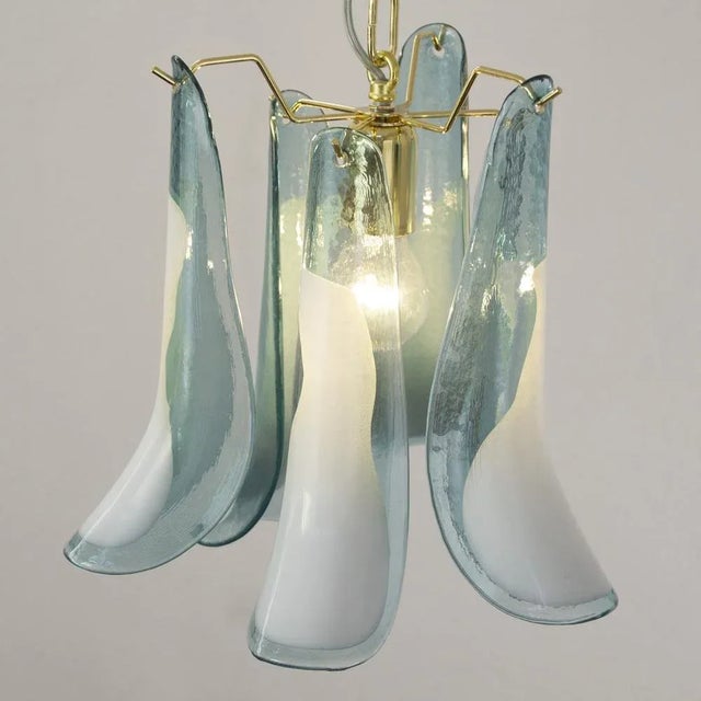 Murano Glass Petal Chandelier, 1990s For Sale - Image 9 of 13