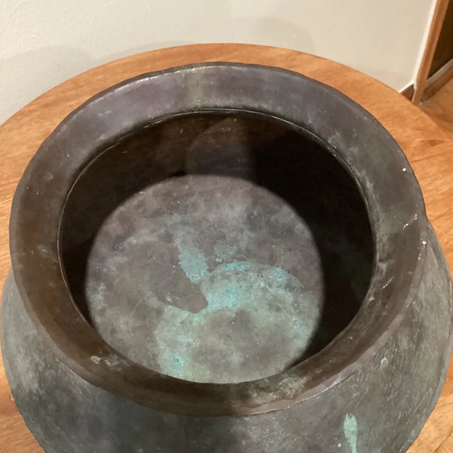 Early 20th Century Early 20th Century Large Handmade Copper Cooking Pot For Sale - Image 5 of 13
