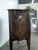 Wood Small Louis XV Style Commode with Marquetry and Red Marble Top For Sale - Image 7 of 11