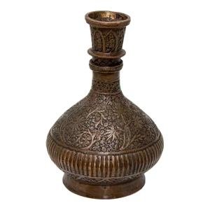 Antique Tinned Copper Indo-Persian Islamic Vase 19th Century