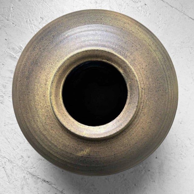 Japanese Kasama Ware Tsubo Vase by Kashiwa Touen Hobun, 1960s For Sale - Image 13 of 18