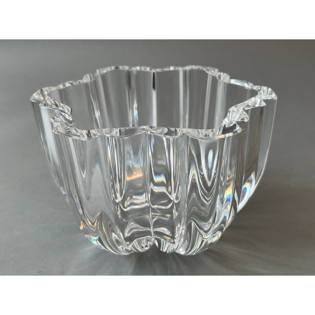 Vintage Kosta Boda Crystal "Olivia" Line Bowl Designed by Anna Ehrner For Sale In Tampa - Image 6 of 12