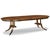 Brown 54 Inch Round Inlaid Walnut Pedestal Dining Table With Leaves Seats 4 to 8 People For Sale - Image 8 of 14