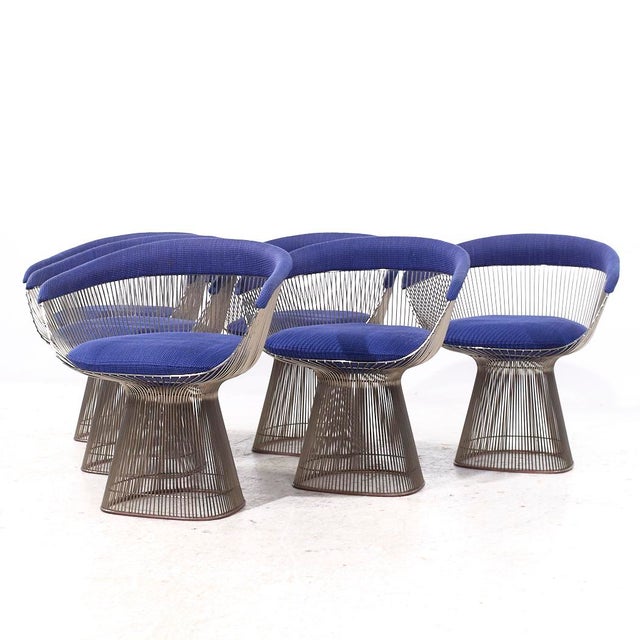 Mid-Century Modern Warren Platner for Knoll Mid Century Dining Chairs - Set of 6 For Sale - Image 3 of 11