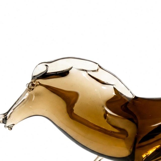 Glass and Crystal - Murano Horse. Italian sculpture in Murano glass, 20th century manufacture. Dimensions: 9 cm x 20 cm.