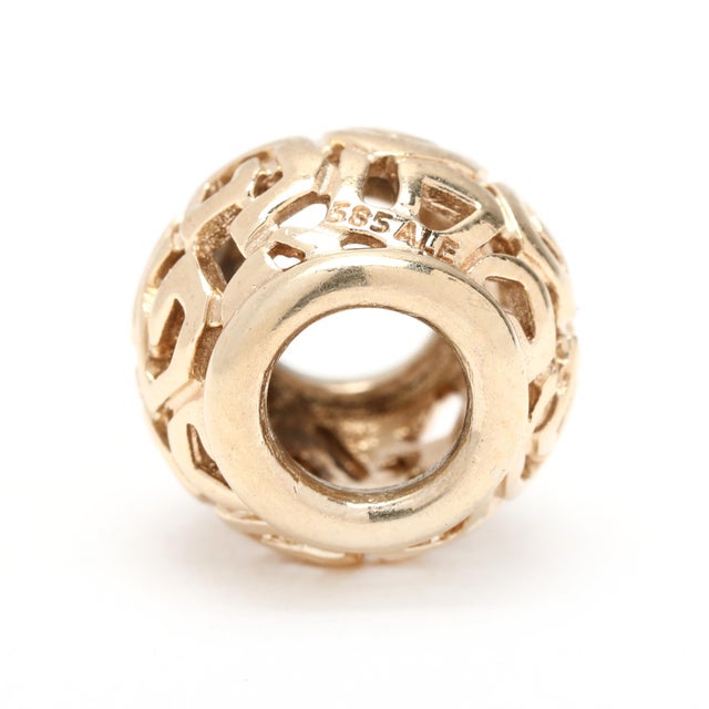 Modern Pandora Amazing Charm, 14k Yellow Gold, Length 9.8 Mm For Sale - Image 3 of 4