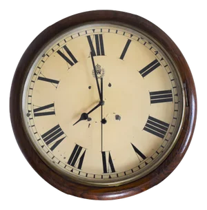 Mahogany WWII Royal Air Force Wall Clock by F. W. Elliott