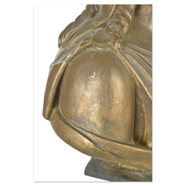 Concorde Busts, Gilded Terracotta, Set of 2 For Sale - Image 4 of 8