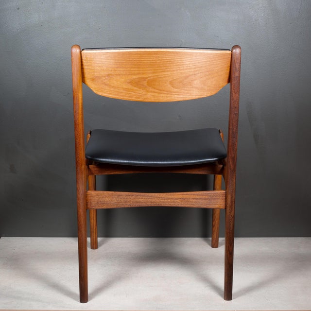 Mid-Century Eric Buch Reupholstered Teak Dining Chairs c.1960 For Sale - Image 16 of 18