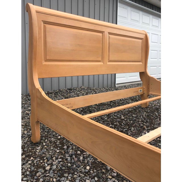 Ethan Allen Country French Sleigh Bed Queen Size Chairish